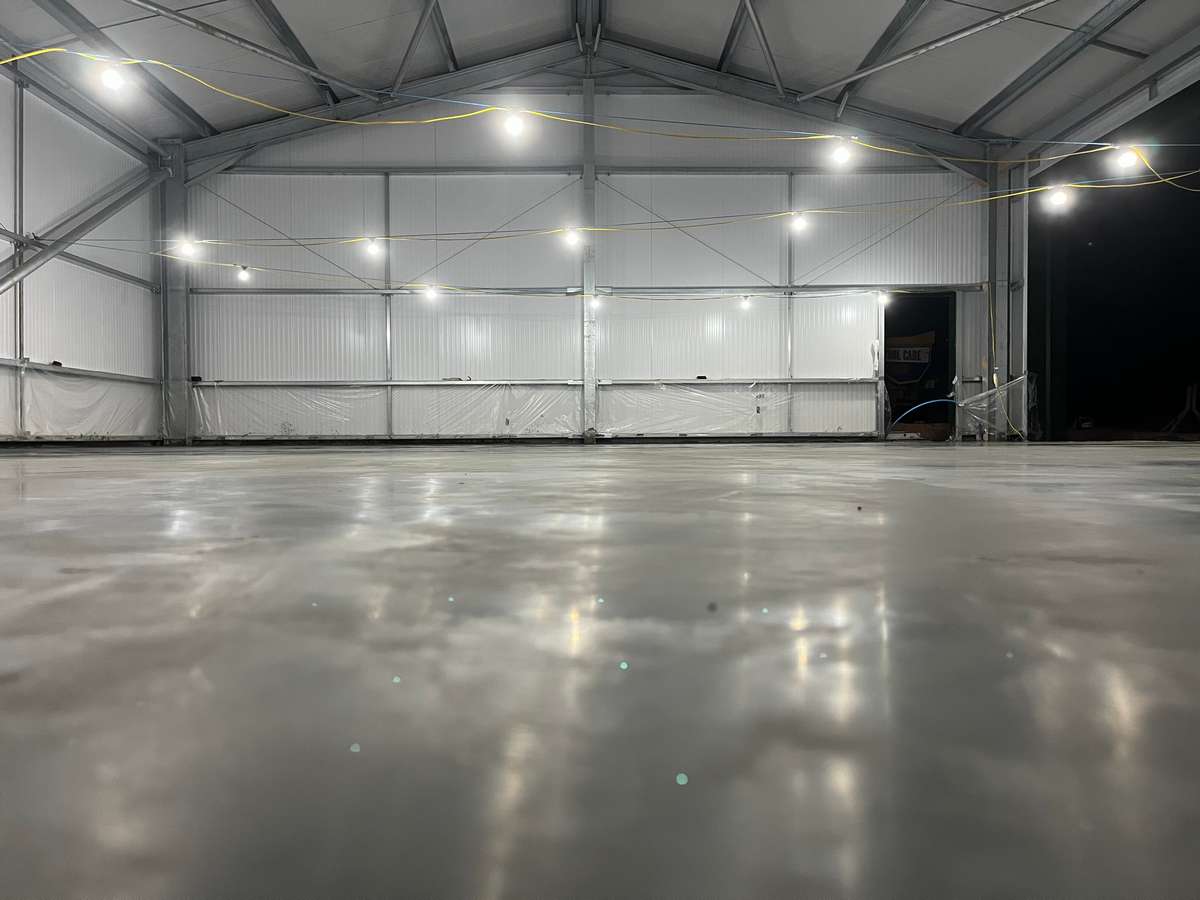 Powerfloated concrete slab, Axehayes