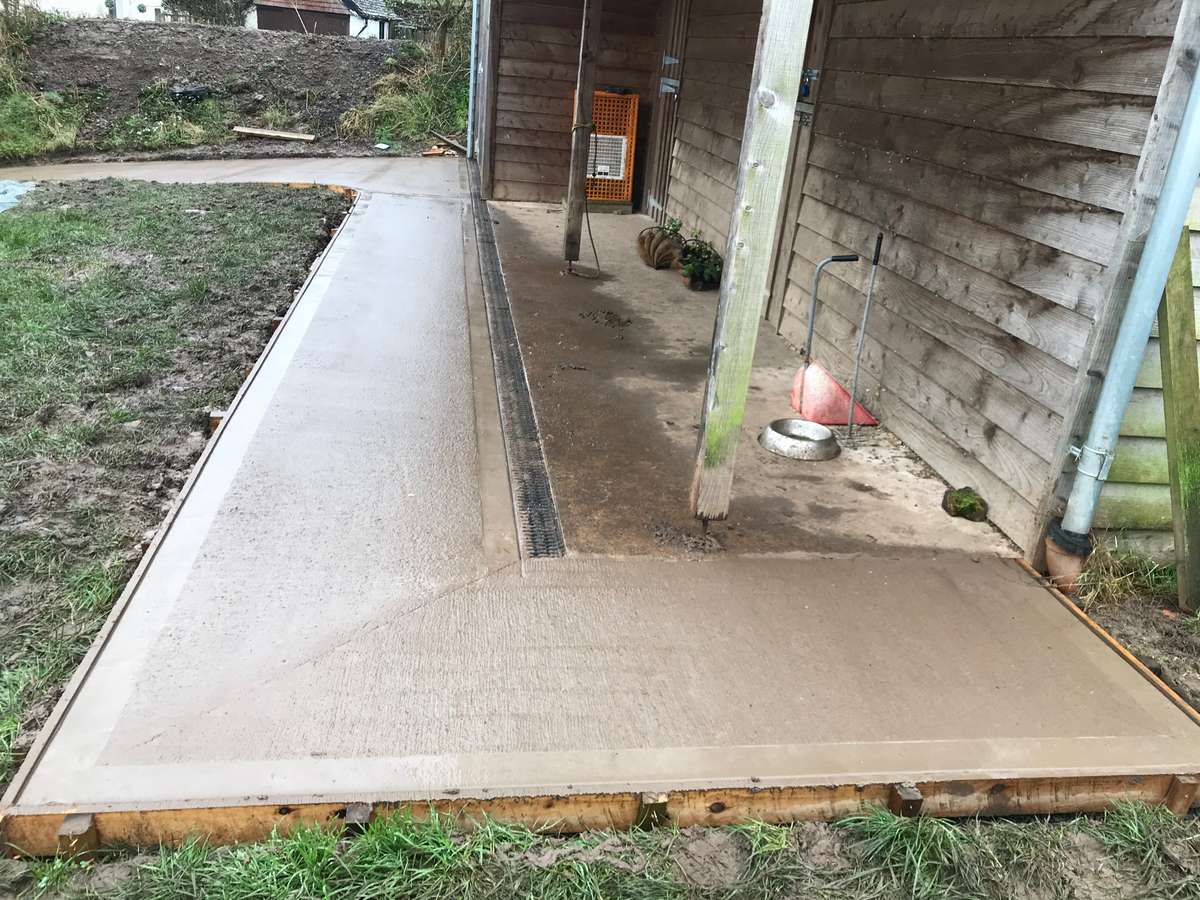 Concrete drive and path, Sidbury